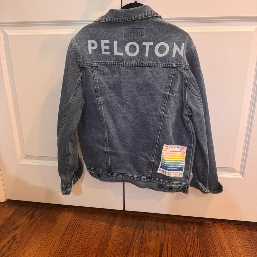 Peloton Blue Denim Jacket with Branding size s